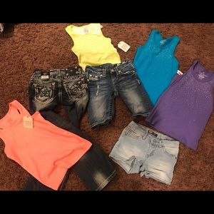 SOLD!!! New! Tank tops & Miss Me Jeans & knee leng